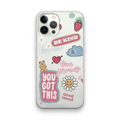Positivity: iPhone 12 Pro Max Transparant Hoesje