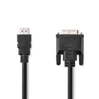 Nedis HDMI™ Kabel | HDMI™ Connector | DVI-D 24+1-Pins Male | 1080p | Vernikkeld | 3.00 m | Recht | PVC | Zwart | Label - CCGL34800BK30