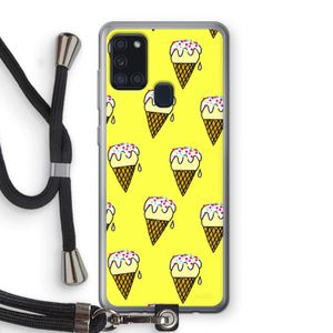 Isjes: Samsung Galaxy A21s Transparant Hoesje met koord