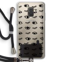 Eye pattern #2: Samsung Galaxy A8 (2018) Transparant Hoesje met koord Eye pattern #2: Samsung Galaxy A8 (2018) Transparant Hoesje met koord