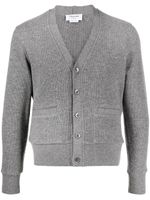 Thom Browne cardigan gaufré en cachemire - Gris