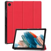 Basey Samsung Galaxy Tab A8 Hoesje Kunstleer Hoes Case Cover -Rood - thumbnail