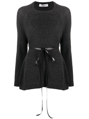 Valentino Garavani pull ceinturé - Gris