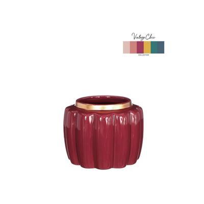 Bloempot Pouff kers Ø12,6xH9,7cm