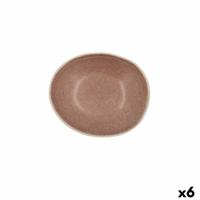 Kom Bidasoa Gio 15 x 12,5 x 4 cm Keramisch Bruin (6 Stuks) - thumbnail