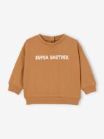 Gepersonaliseerd baby-sweatshirt met druk op de rug karamel