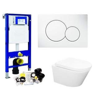 Geberit UP320 Toiletset set24 Wiesbaden Vesta Rimless 52 cm met Sigma drukplaat