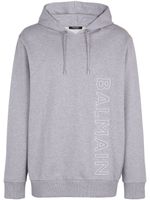 Balmain hoodie à logo imprimé - Gris - thumbnail