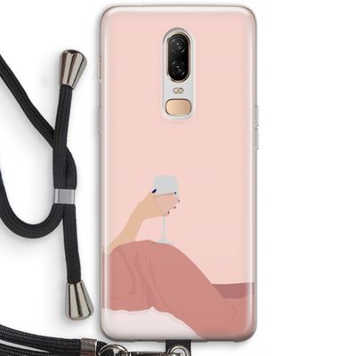 Wine: OnePlus 6 Transparant Hoesje met koord