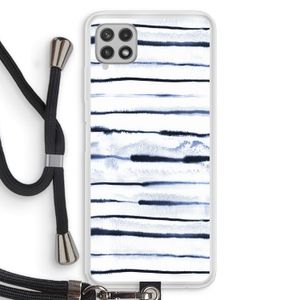 Ink Stripes: Samsung Galaxy A22 4G Transparant Hoesje met koord