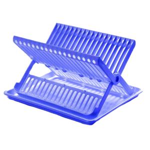 Plasticforte Afdruiprek - 2-laags - blauw - met lekbak - 37 x 33 cm - afwasrek