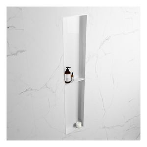 Wandnis Solid Surface Easy | In- en opbouw | 30x90x8 cm | 2 vakken | Talc