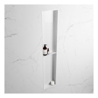 Wandnis Solid Surface Easy | In- en opbouw | 30x90x8 cm | 2 vakken | Talc