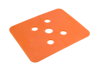 GB drukplaat zonder sleuf 2mm oranje; 144 stuks per zak | 144 stuks - GB3491020144