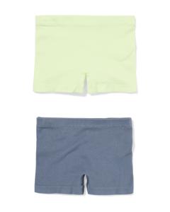 HEMA Kinderboxers Naadloos Rib - 2 Stuks Lime (lime)