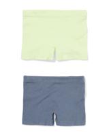 HEMA Kinderboxers Naadloos Rib - 2 Stuks Lime (lime)