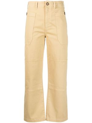 FRAME pantalon droit à poches multiples - Tons neutres