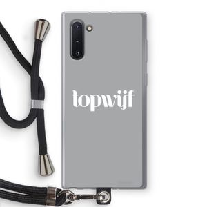 Topwijf Grijs Wit: Samsung Galaxy Note 10 Transparant Hoesje met koord