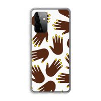 Hands dark: Samsung Galaxy A72 Transparant Hoesje