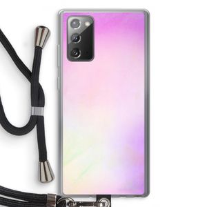 Flow mist pastel: Samsung Galaxy Note 20 / Note 20 5G Transparant Hoesje met koord