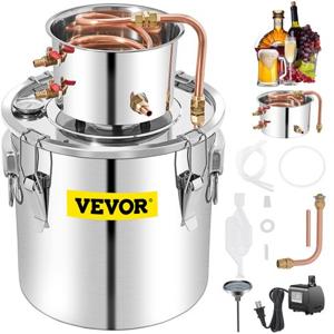 VEVOR Distilleerder Moonshine Still Distiller 50L Distiller Moonshine Still 6,92KG Moonshine Wijn Still Distiller van Roestvrij Staal en Rood Koper