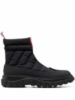 Thom Browne bottines matelassées à bande tricolore - Noir Thom Browne bottines matelassées à bande tricolore - Noir