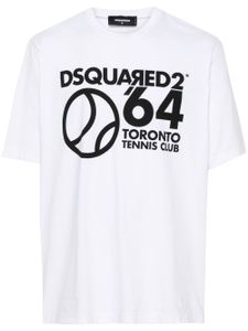 DSQUARED2 t-shirt en coton à logo imprimé - Blanc