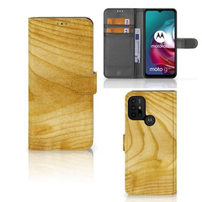 Motorola Moto G10 | G20 | G30 | Book Style Case | Licht Hout