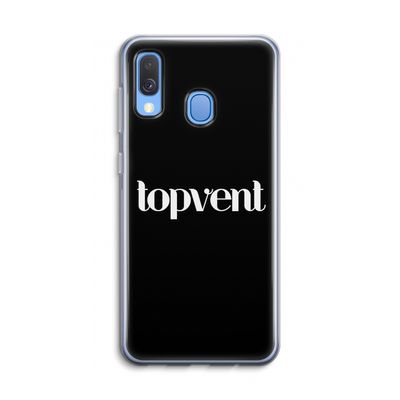 Topvent Zwart: Samsung Galaxy A40 Transparant Hoesje