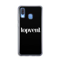 Topvent Zwart: Samsung Galaxy A40 Transparant Hoesje