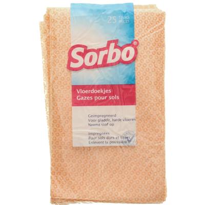 Sorbo vloerdoekjes - 25x stuks - alle vloeren - 24 x 40 cm - schoonmaken Sorbo vloerdoekjes - 25x stuks - alle vloeren - 24 x 40 cm - schoonmaken