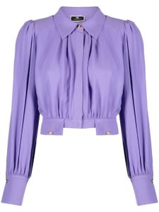 Elisabetta Franchi blouse drapée en crêpe - Violet