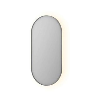 Spiegel INK SP21 Ovaal In Stalen Kader 60 x 4 x 120 cm Met Color Changing LED Verlichting Geborsteld RVS