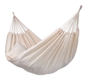 'Plain' Natura Eénpersoons Hangmat - 120 kg - Wit / Ecru - Brazilië - Tropilex