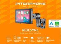 INTERPHONE infotainmentsysteem "ridesync". ridesync car play, android auto