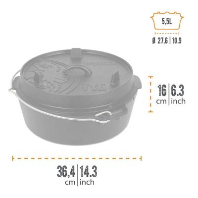Dutch oven FT-6-t 5.5 liter - Petromax
