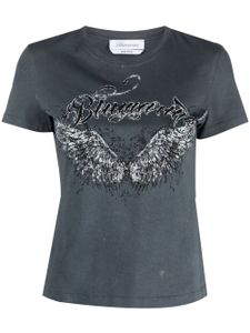 Blumarine t-shirt en coton à logo imprimé - Noir