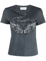 Blumarine t-shirt en coton à logo imprimé - Noir - thumbnail