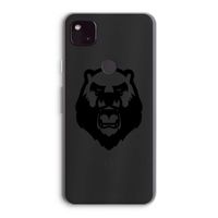 Angry Bear (black): Google Pixel 4a 5G Transparant Hoesje