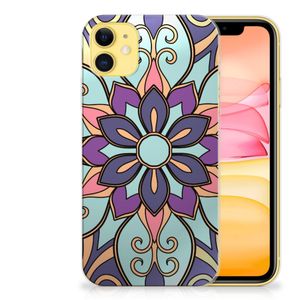 Apple iPhone 11 TPU Case Purple Flower