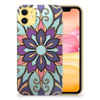 Apple iPhone 11 TPU Case Purple Flower - thumbnail