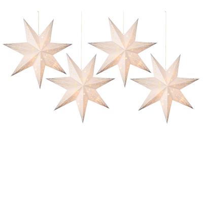 Verlichte kerstster - 4x - wit - 40 cm - op batterijen - 10 led lampjes - warm wit