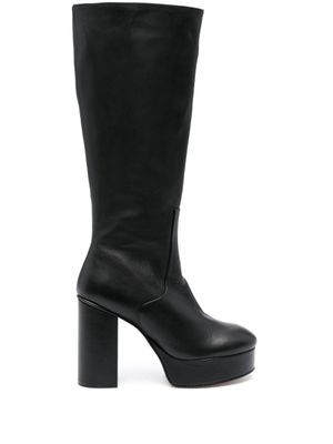 ALOHAS bottes Joanna 115 mm en cuir - Noir