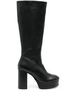 ALOHAS bottes Joanna 115 mm en cuir - Noir