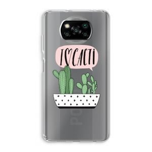 I love cacti: Xiaomi Poco X3 Pro Transparant Hoesje
