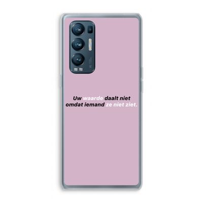 uw waarde daalt niet: Oppo Find X3 Neo Transparant Hoesje