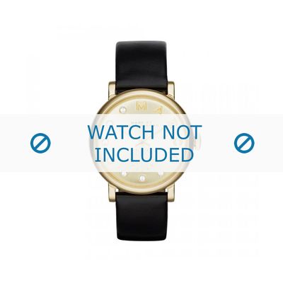 Horlogeband Marc by Marc Jacobs MBM1399 Leder Zwart 18mm