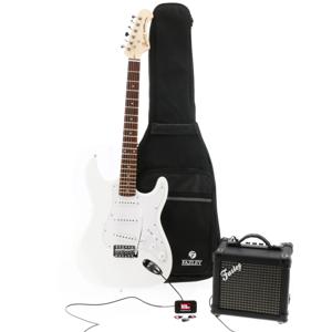 Fazley FST118WH witte elektrische gitaar starterset met versterker