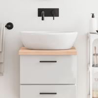 VidaXL Wastafelblad 40x60x(2-4) cm onbehandeld massief hout