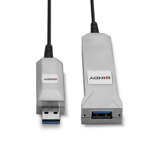 Lindy 42701 USB-kabel USB 3.2 Gen 1 (3.1 Gen 1) 50 m USB A Zwart, Zilver